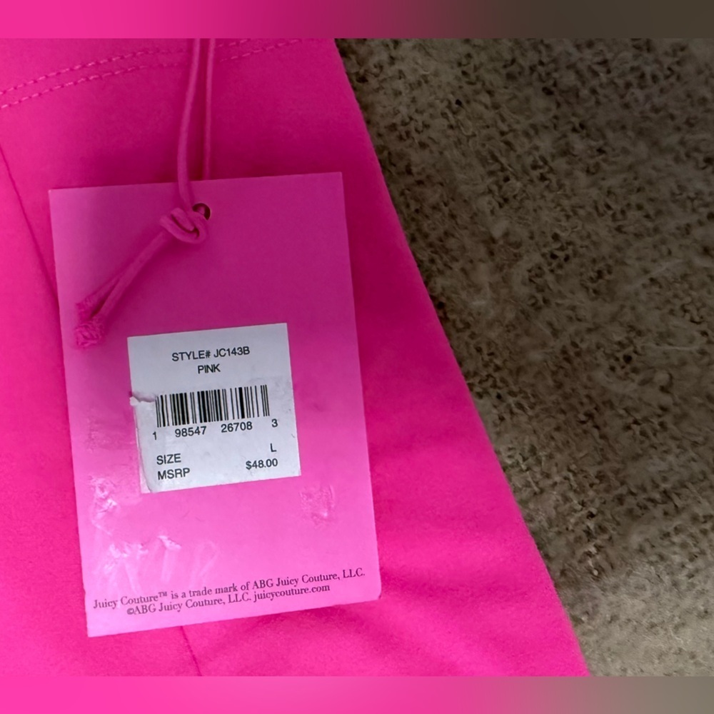 Juicy Couture Sport Pink Leggings with Rhinestone Logo & Pockets - Size L (NWT) - Picture 11 of 13